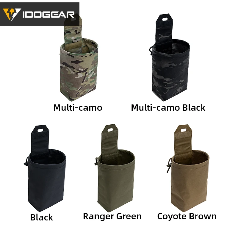 IDOGEAR-Bolsa de reciclaje táctica plegable, MOLLE Drop, duradera, Mini 35116