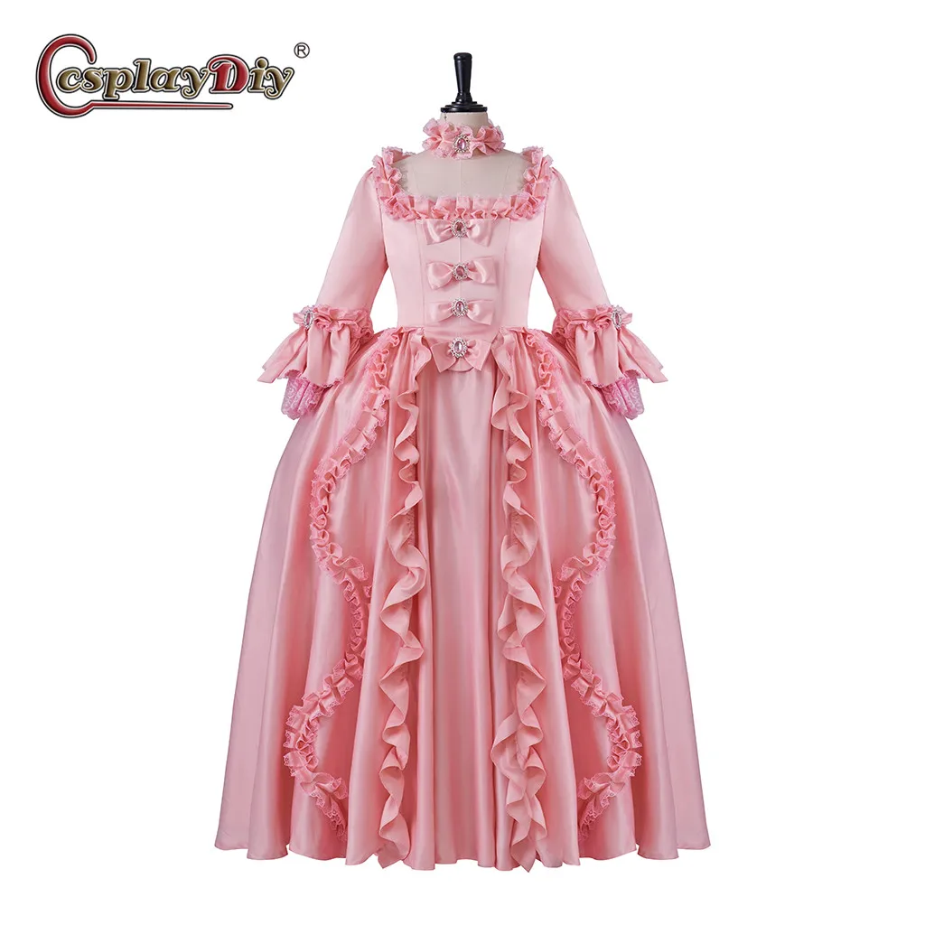 

Cospalydiy Marie Antoinette Robe a La Francaise 18th Century Rococo Pink Historical Ball Gown Sack Back Dress Baroque Dress Suit