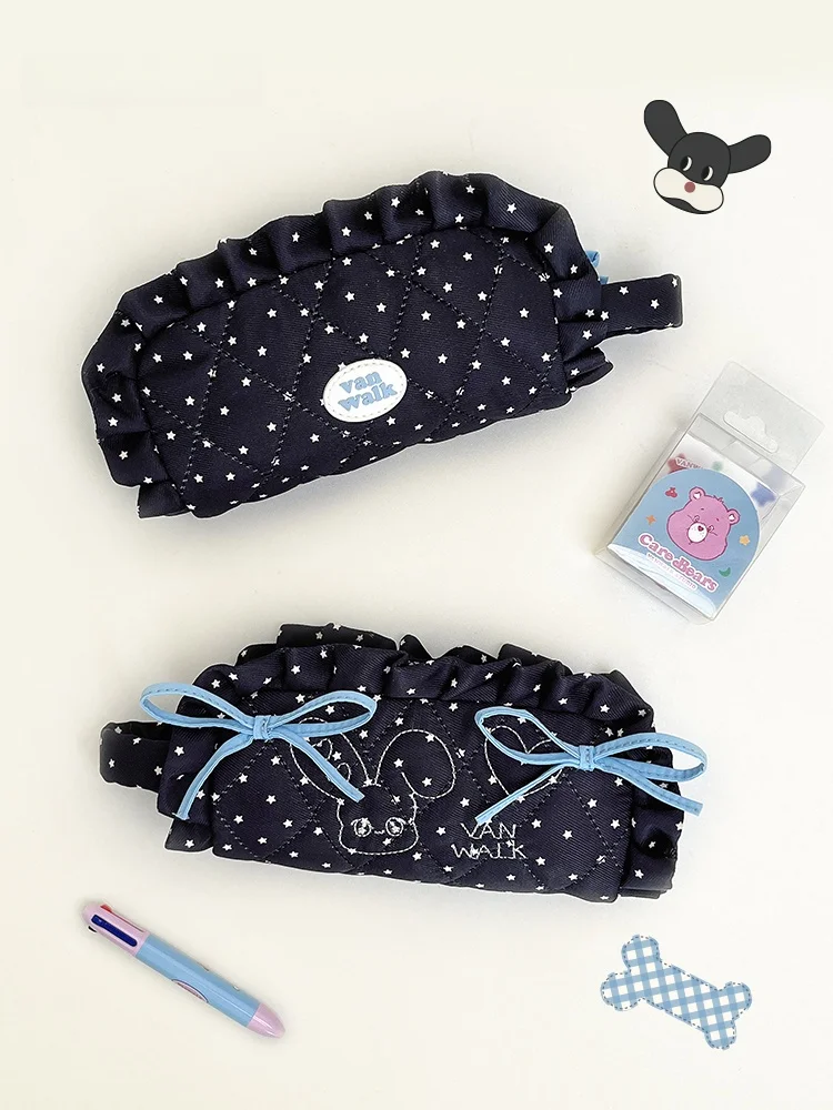 VANWALK ピクニックシリーズ大 Capaci ジッパー鉛筆ケース学生文具バッグレーストリミング枕猿ポリエステル素材