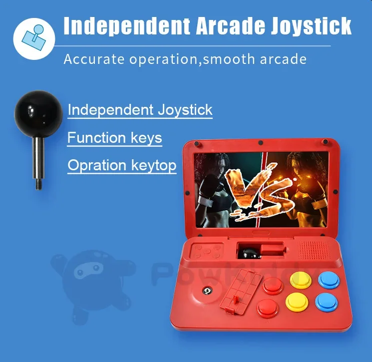 2024 New Powkiddy A13 Video Game Console 10 Inch Large Screen Detachable Joystick HD Output Mini Arcade Retro Game Players