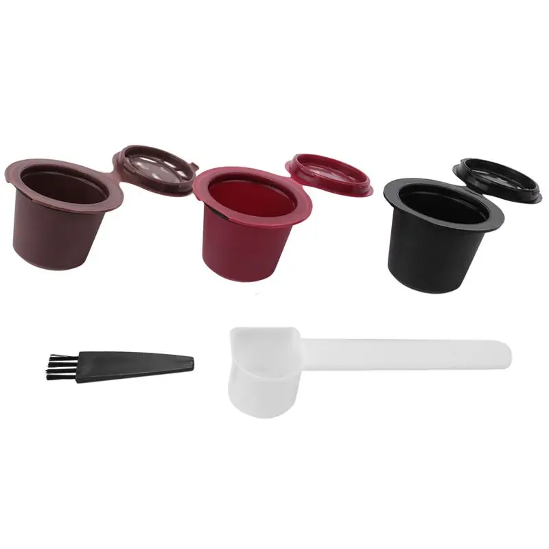 A15F-3 Pcs Refillable Reusable Espresso Capsule For Nespresso Coffee Machine Reusable Capsule Refill Empty Capsule