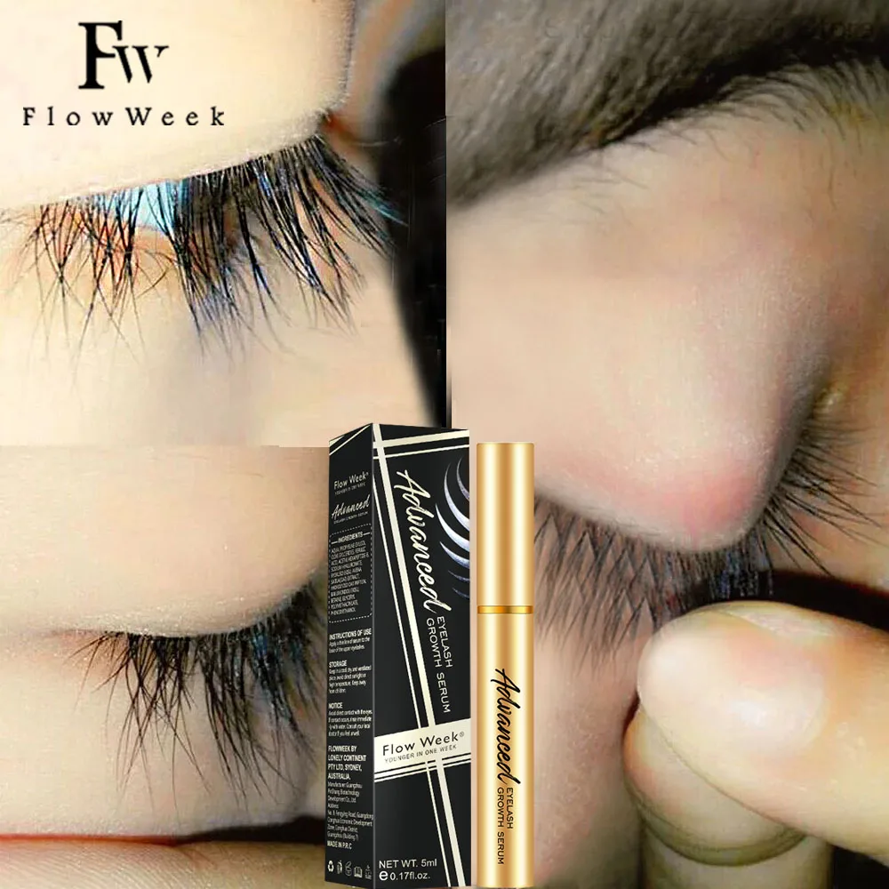 FlowWeek 7Days Fast Eyelash Growth Serum Natural Thick Thick Slender Curly Eyelash Growth Solution Eyelash Lift Lengthening