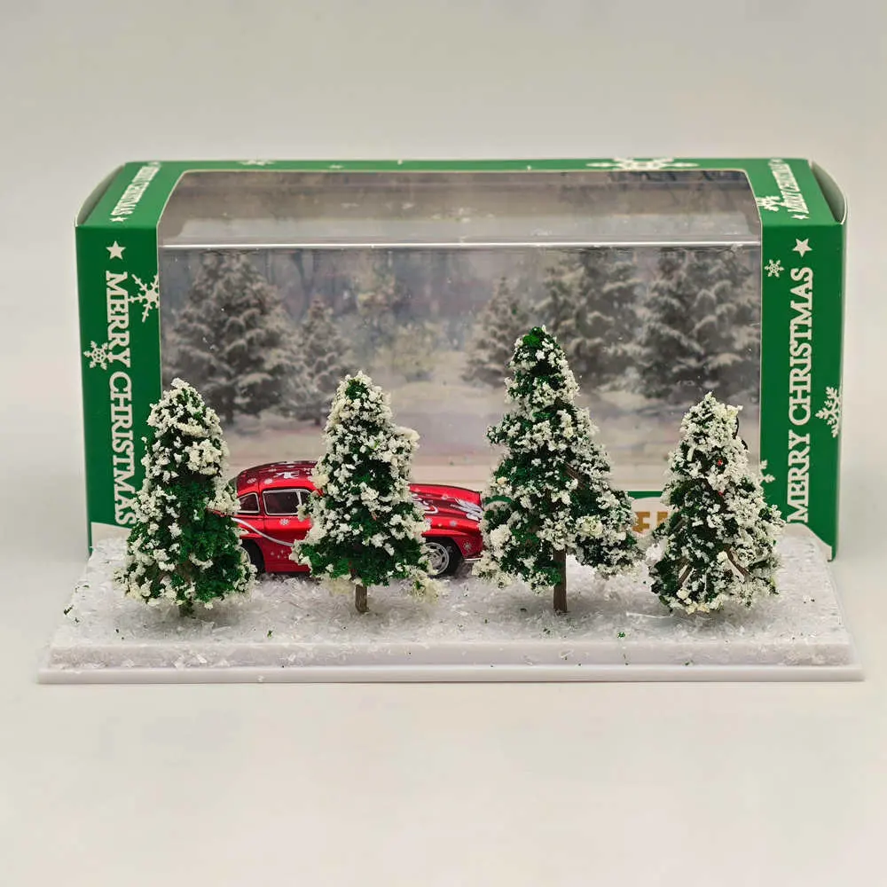 รถโมเดลไดแคสต์โลหะผสมคุณภาพสูง Seeker 1:64 300SL - ธีมคริสต์มาส เหมาะสำหรับผู้ที่ชื่นชอบการสะสมอายุ 14 ปีขึ้นไป เป็นของขวัญสะสม