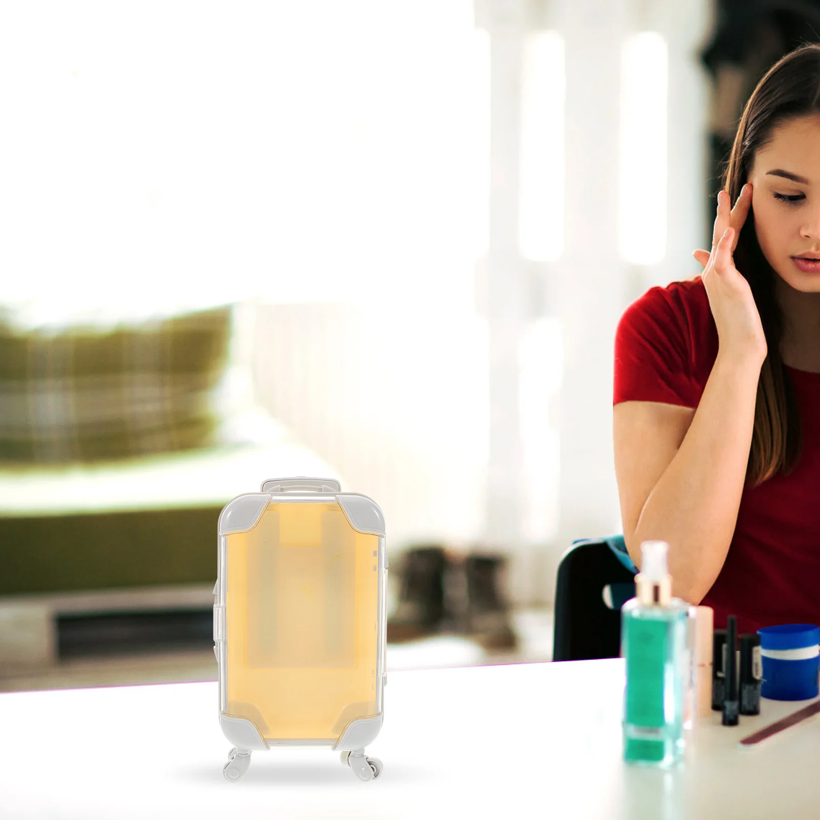 ミニスーツケースまつげ収納ボックス小型旅行用メイクオーガナイザーまつげケースまつげ収納ホルダーつけまつげボックス