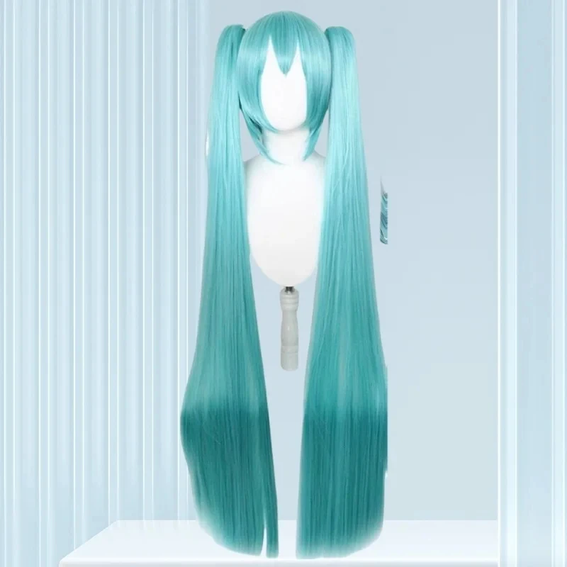 xiaoxiao 【1084People Collection】Hatsune Miku Wig cosplayWigVocAloidGreen- Ice Blue Pink MikuHigh-temperature fiber view 4