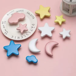 Cartoon Ceramic Clouds Stars Moon Hook And Handle Children's Room Knobs Furniture Dresser Drawer Knobs Wall Cabinet Door Handles