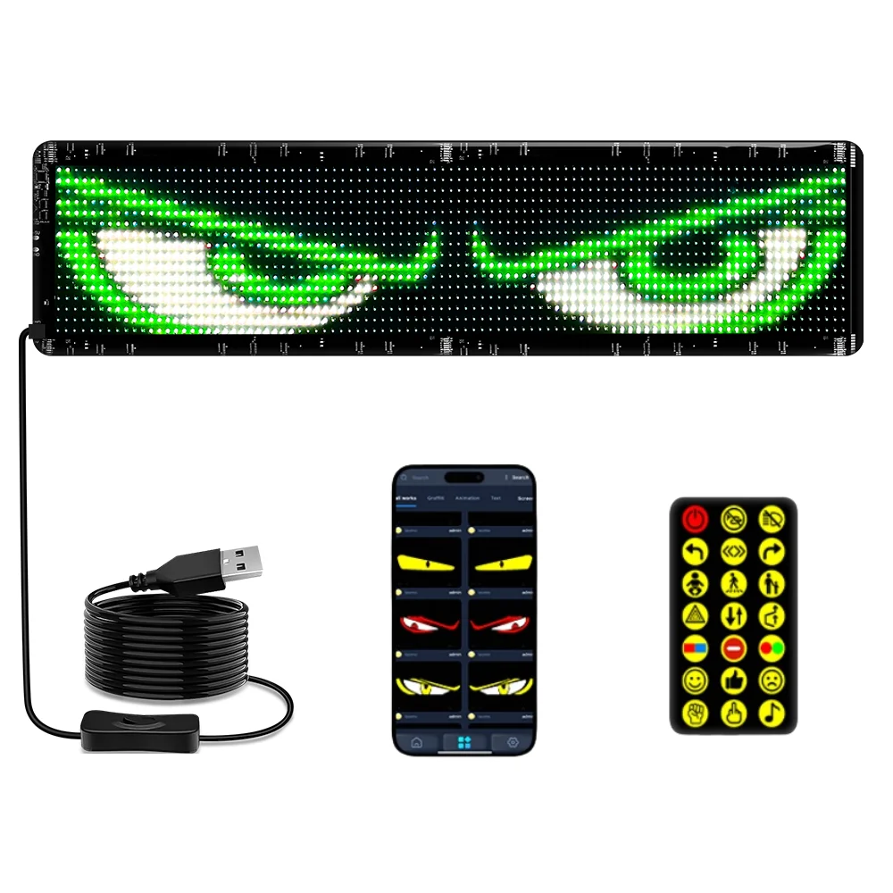 Programmable Led Sign Display Led Matrix Panel Advertising Digital Signage and Displays Flexible Led Panel for Car