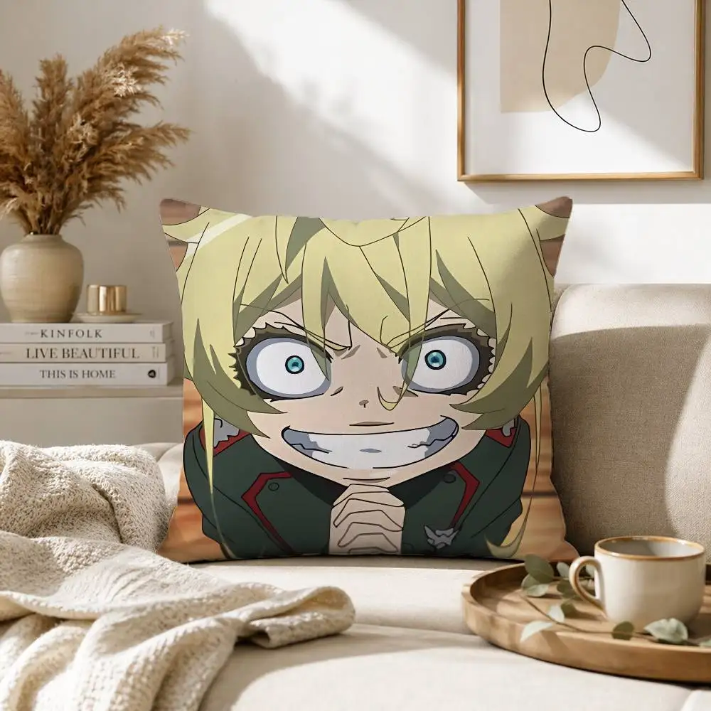 the saga of tanya the evil Tanya Degurechaff Anime Pillow Case for Sofa Living Room Home office Decor Protective Cover