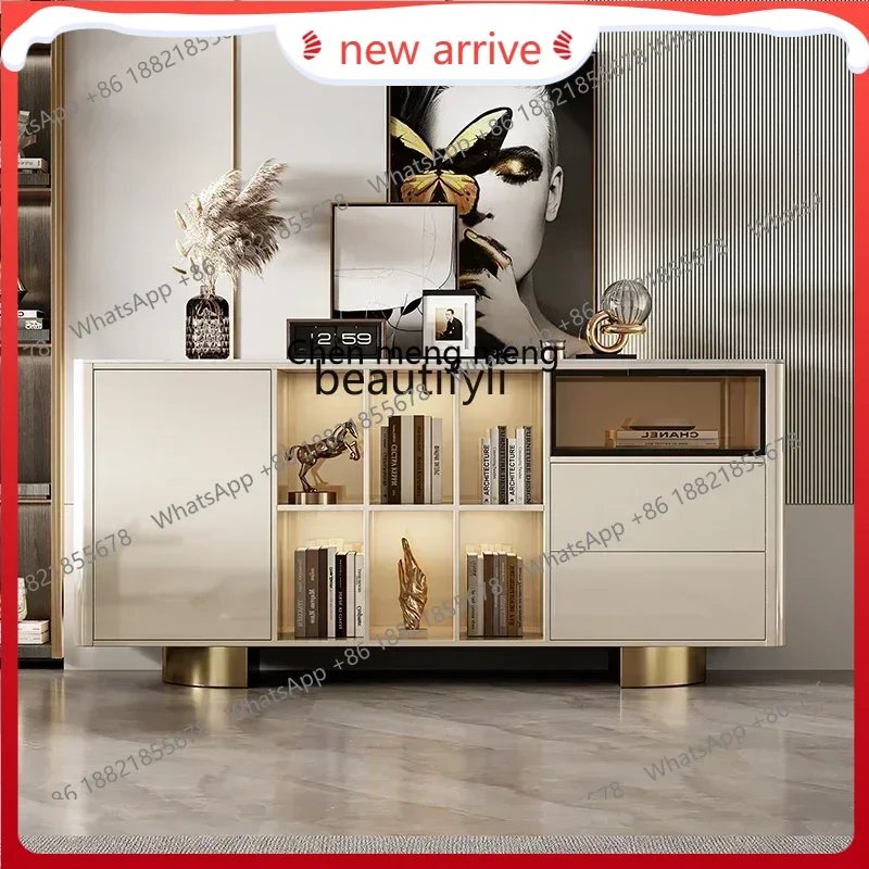 

SS new style ss7486 Italian light luxury bookcase Modern simple side cabinet Decorative storage Minimalist porch side cabinetss