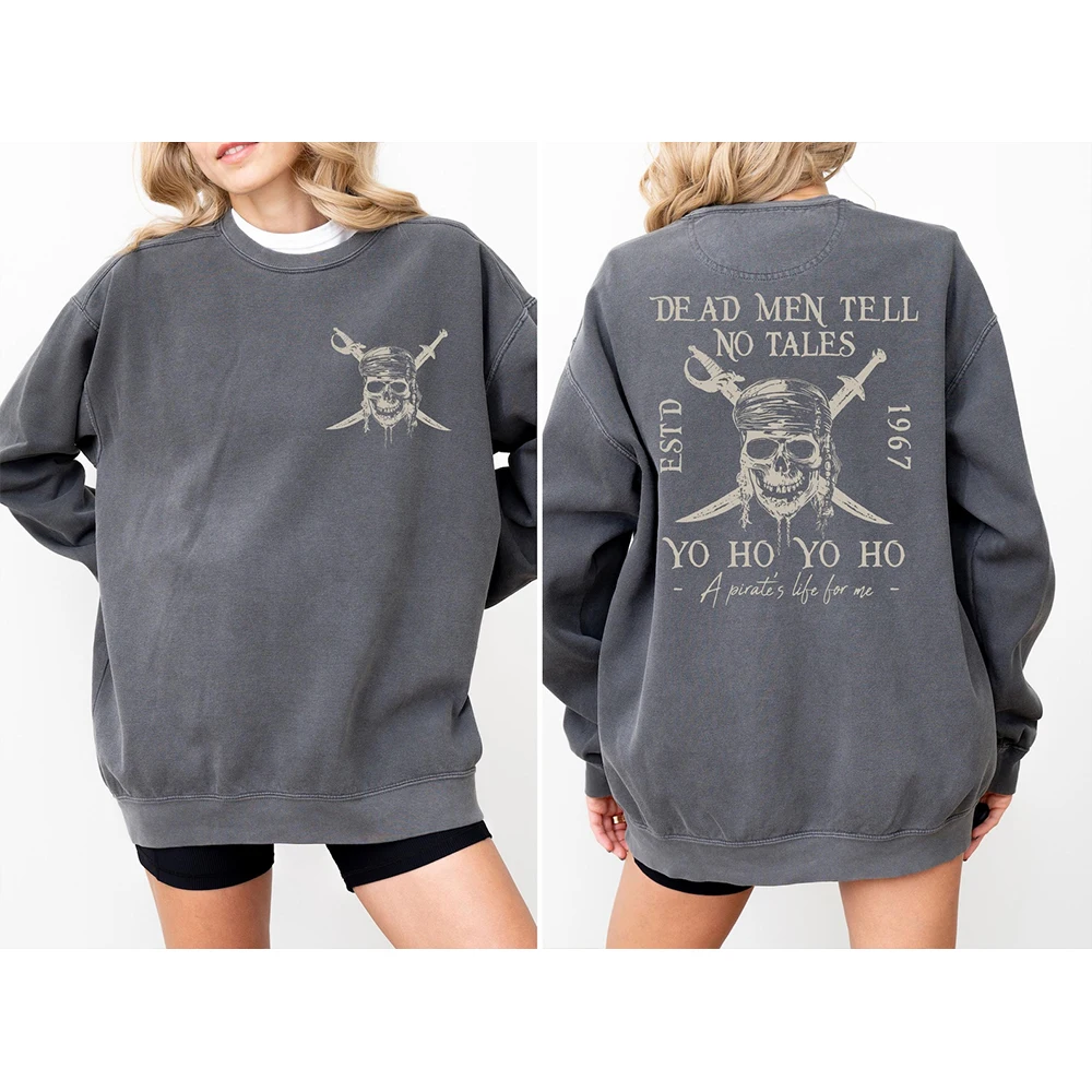 Pirates Of The Caribbean Dead Men Tell No More Tales Dead Comfort Sweatshirt Unisex Y2K Pullovers Funny Sweatshirt Streetwear