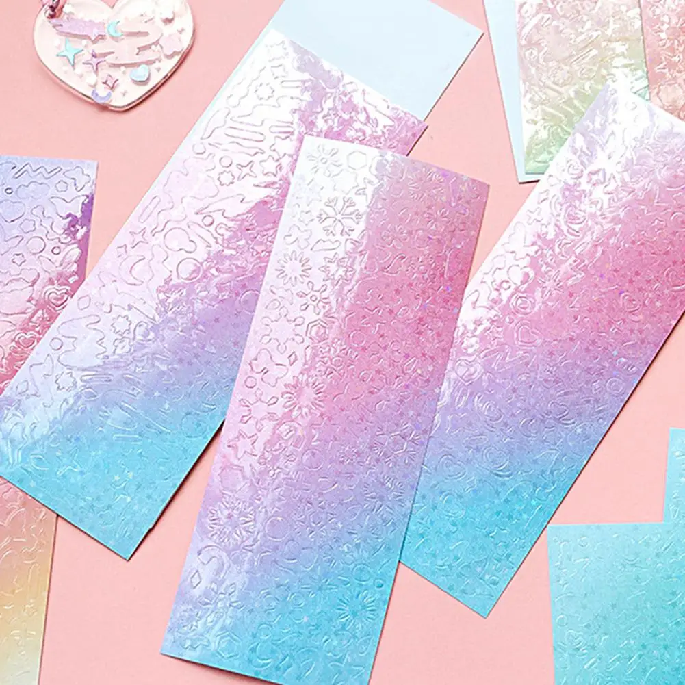 سجل القصاصات ملصقا ديكور 3 قطعة نمط مختلف الإبداعية الليزر سميكة لتقوم بها بنفسك لاصقة تزيين للطلاب