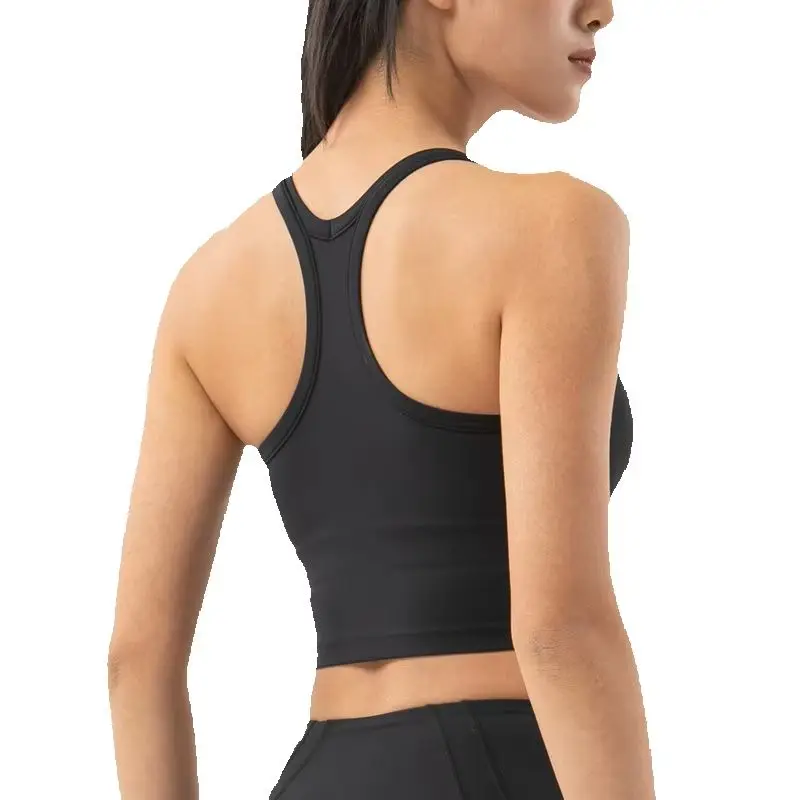 Women Nylon Gym Bra Sports Top Women Yoga Fitness Breathable Underwear Vest Double Layer Support Chest Pad Removable 6 Colors