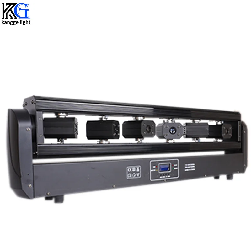 DMX512 Control Six Eyes Full Color Laser Light RGB Moving Laser Light Red Green Moving Head Laser Lights for Disco Party Wedding