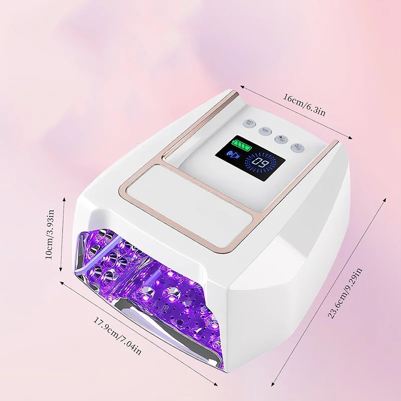 2026 New 126W/72W Rechargeable Nail Lamp Wireless Gel Polish Dryer Pedicure Machine Cordless Nail Art Lamp