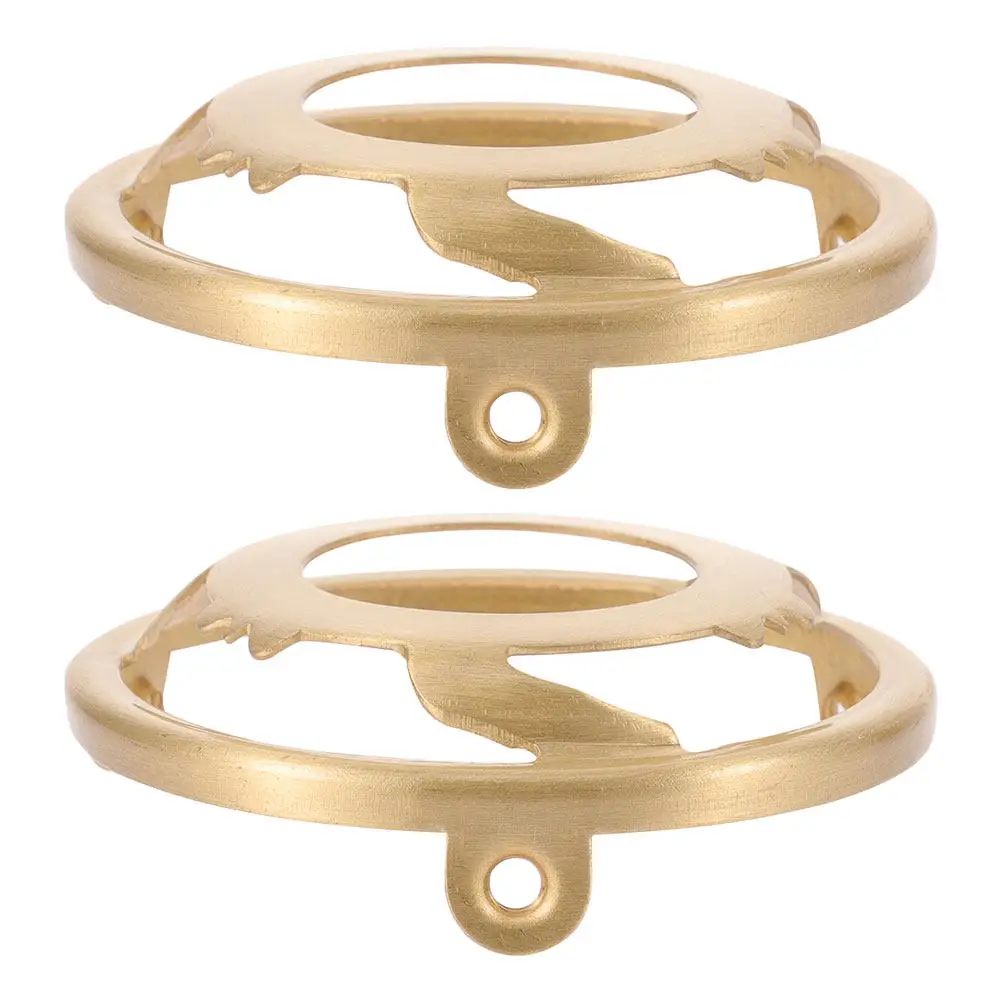 2Pcs Solid Brass Lamp Shade Holder Ring Triangular Bracket Design for Glass Covers Table Lamps Light Fixtures Replacement Parts