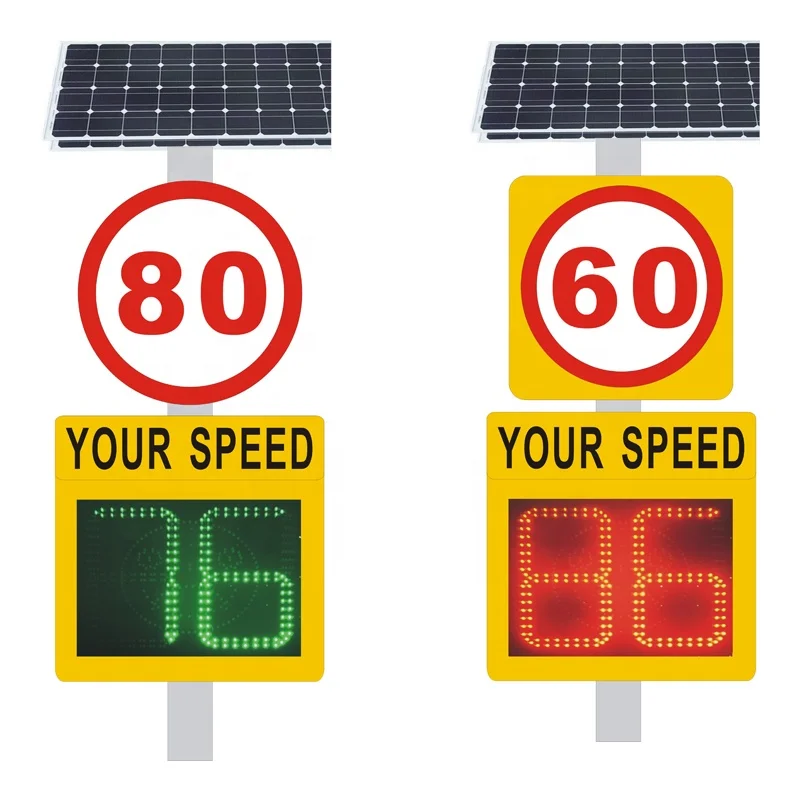 China Variable Measuring Powered Warning Board Traffic Limit Signs Display Led Solar Radar Speed Sign