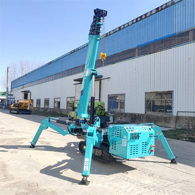 Spider Crane 3-ton Telescopic Arm Hydraulic Crawler Spider Crane Lifting Folding Arm Crane