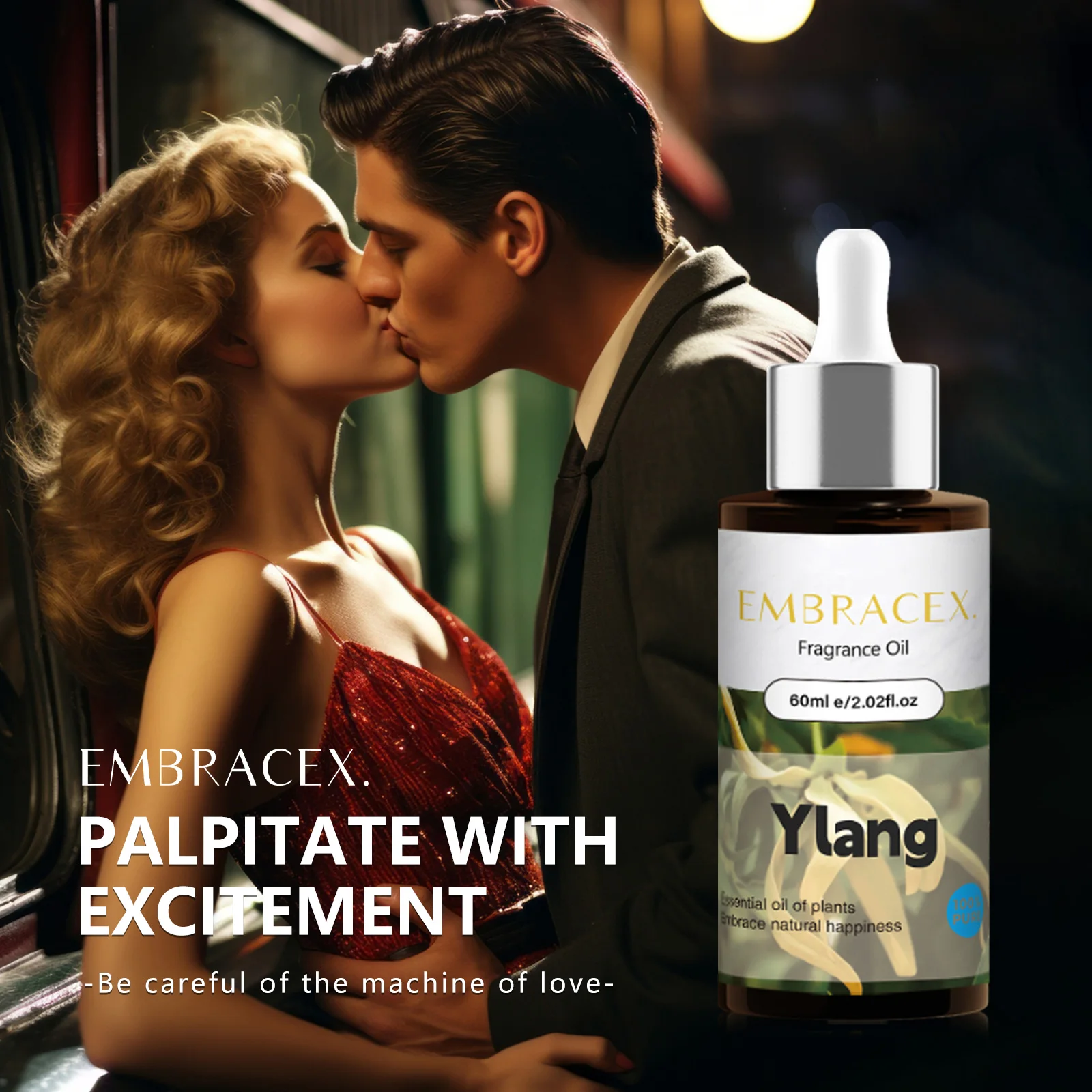 60ml Ylang Ylang Essential Oil for Diffuser Natural Ylang Essential Oil for Skin Ylang Oil for Face Aromatherapy & Candle Making