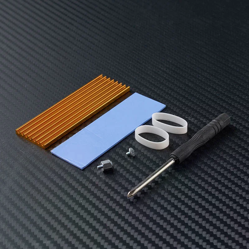 1set M.2 SSD Heat Sink NVME NGFF M.2 2280 Solid State Hard Disk Aluminum Heatsink Cooler Radiator Thermal Cooling Pad For PC