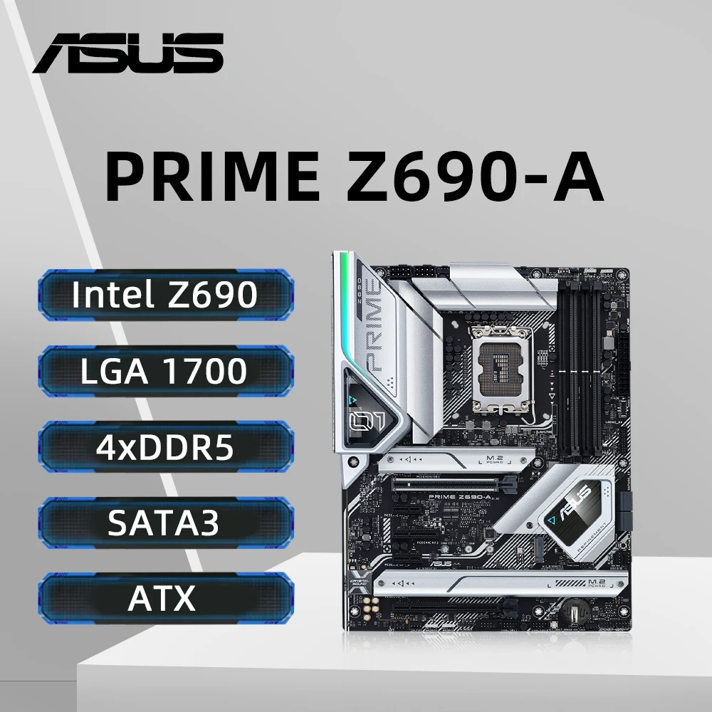 ASUS PRIME Z690-A Motherboard Support i9-14900KF i7-13700K i5-12400F i3-12100 CPU LGA 1700 Socket 4xDDR4 4xM.2 PCIe 5.0 ATX