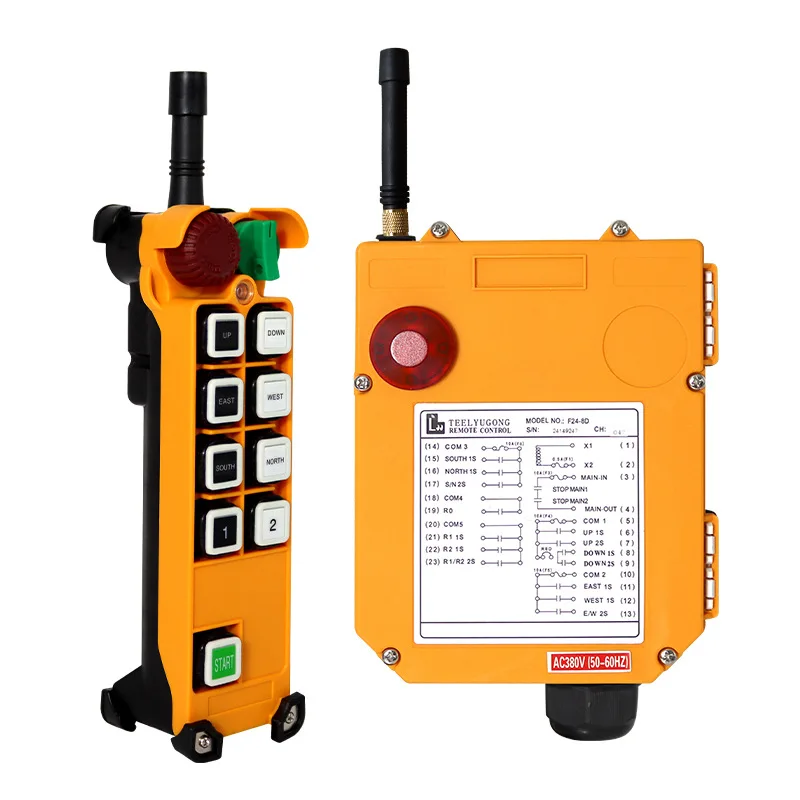 Industrial Crane Remote Control 8 Double Speed for Crane Hoist Wireless Controller F24-8D