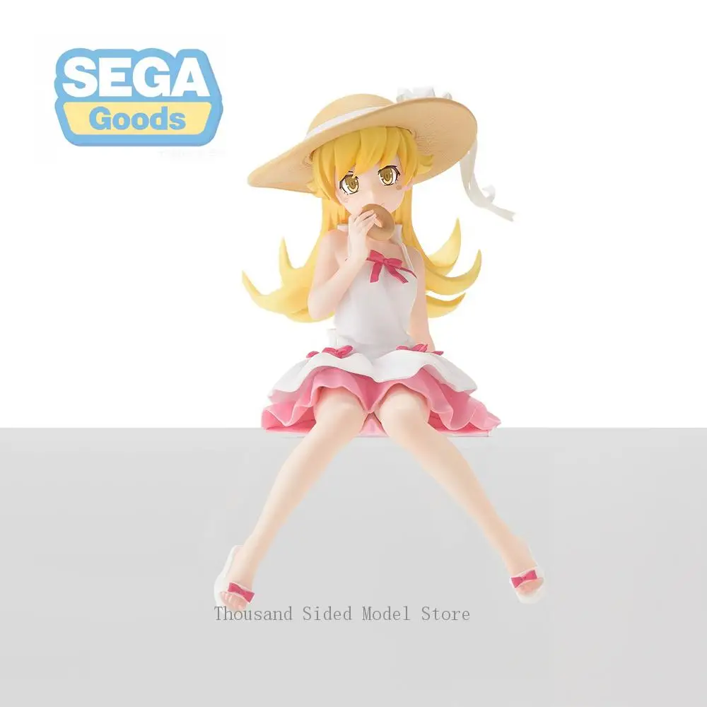 В наличии SEGA Премиум Chokonose Фигурка Monogatari Series Oshino Shinobu Аниме Фигурка ПВХ Модель Коллекционные игрушки Kawaii Doll 14 см