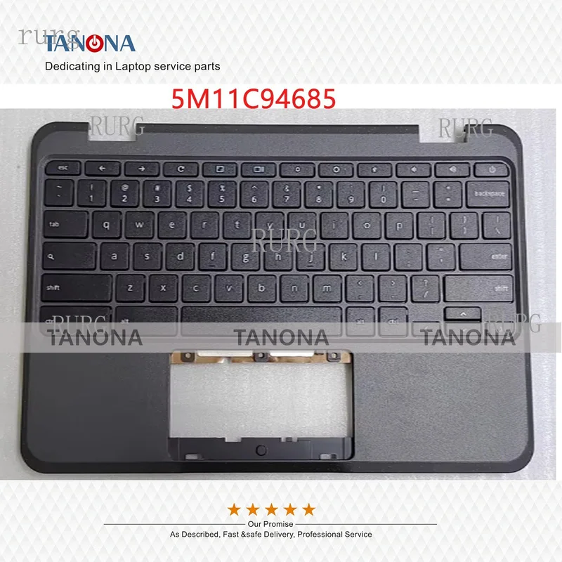 R+ Brand New 5M11C94685, compatible with FOR Lenovo Chromebook 100E Gen3 Palmrest Top Case + US Keyboard