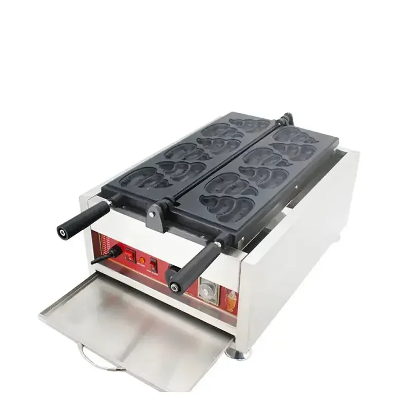 6-Piece Poop Shape Waffle Machine Electric Automatic Commercial Base Custom Shape Waffle Machine Hot sales