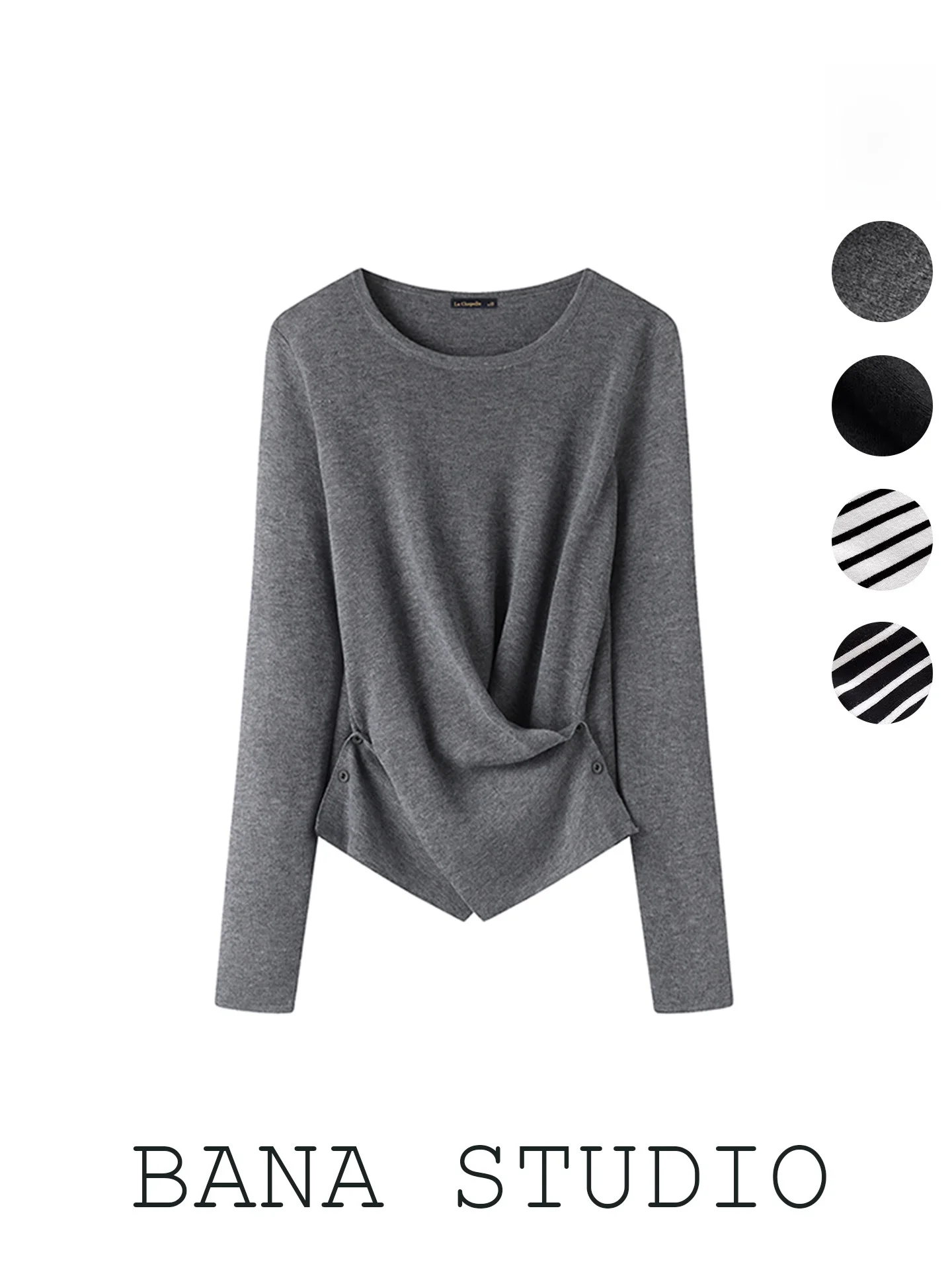 

Женский вязаный топ BANA с перекрестной талией и нейлоном Long Sve из мягкого акрилового волокна Cleanfit Sle Faion Design Turtlene Top