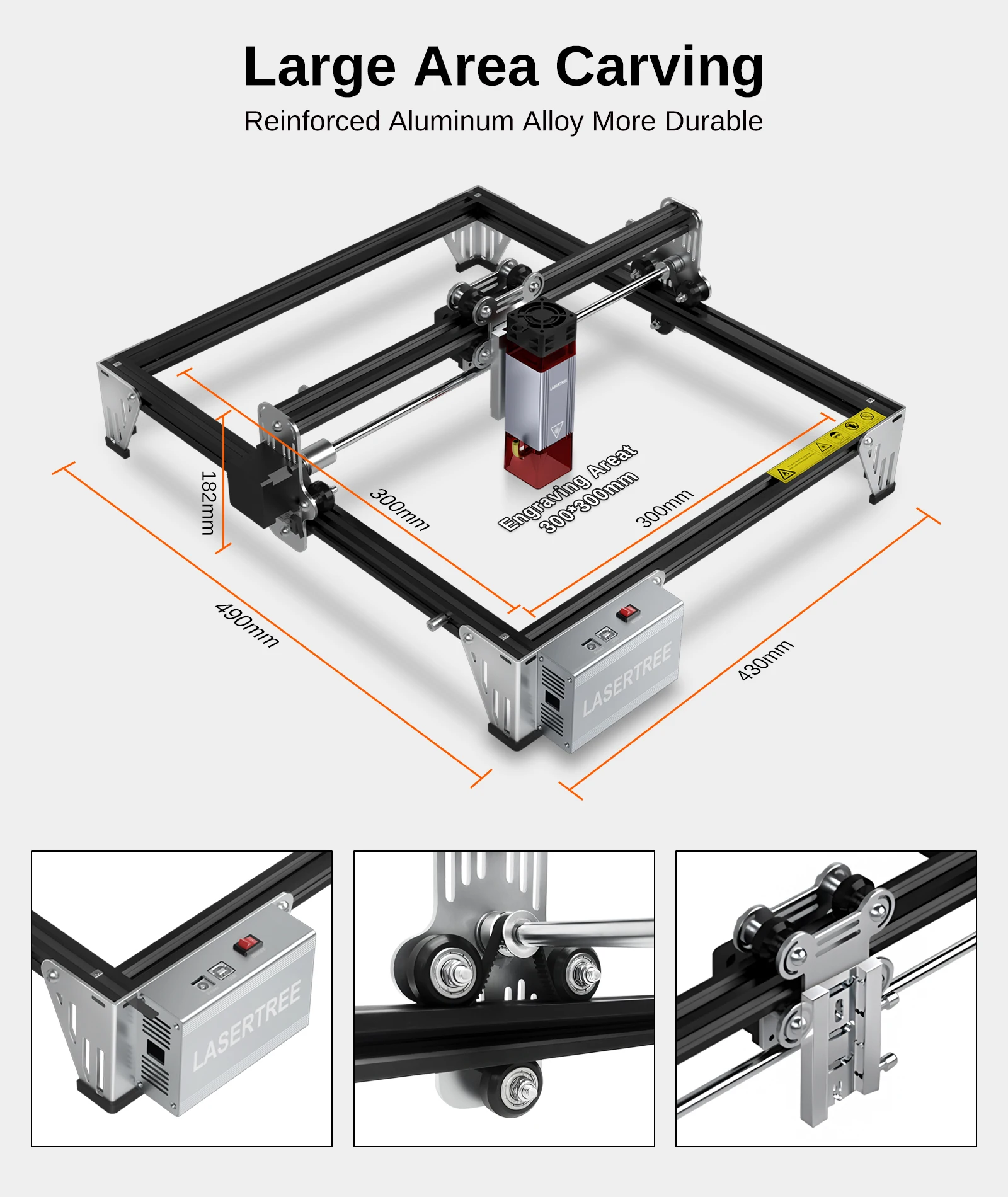 LASER TREE K1 MINI Laser Engraver 10W Laser Engraving Cutting Machine 445±5nm Blue Light Cnc Machine For  Control MDF
