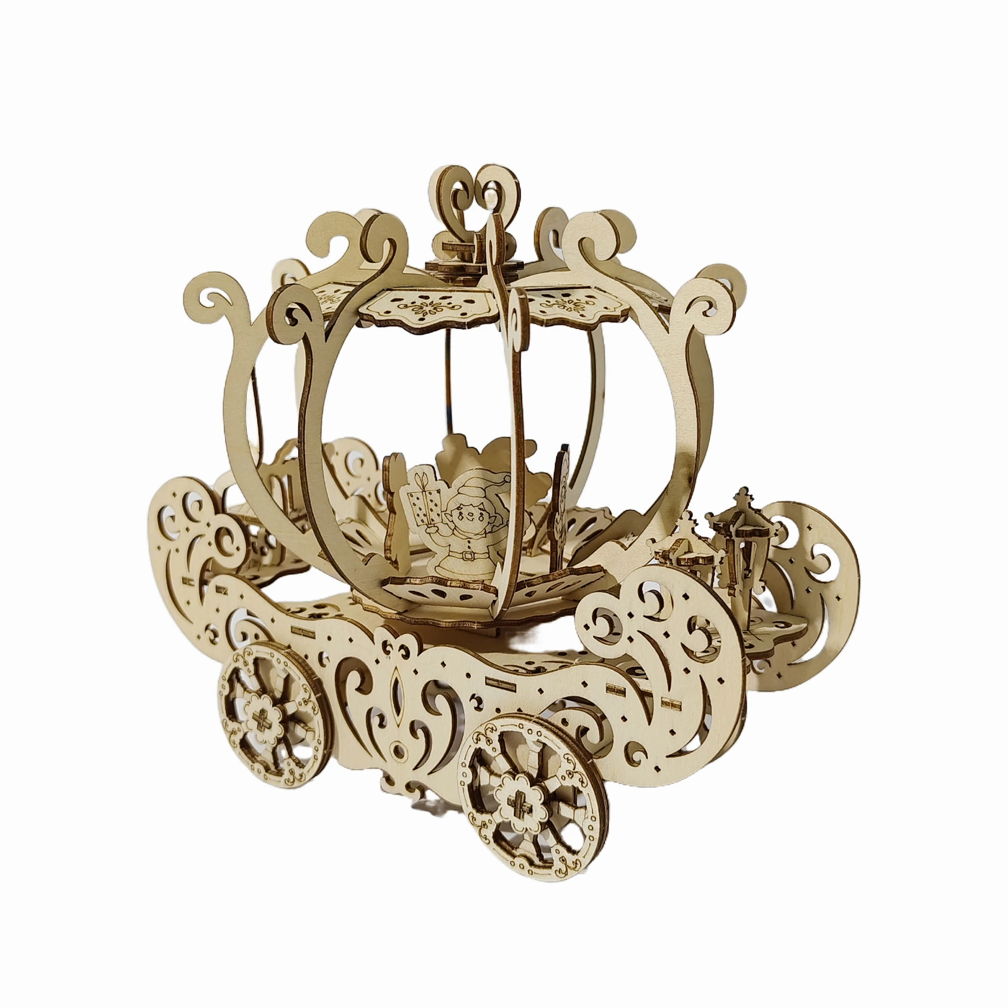 DIY 나무 호박차 퍼즐 조립 완벽한 할로윈, 새해, 생일 선물