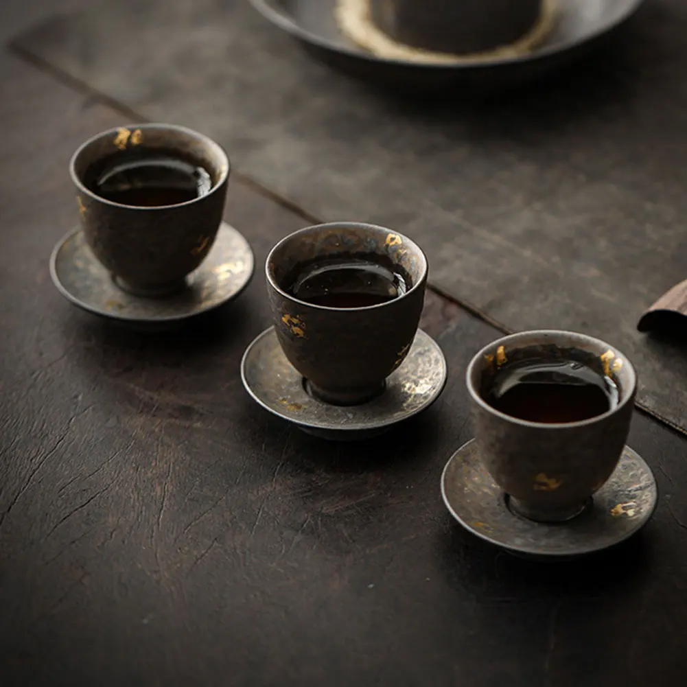 

Vintage China Tea Set Ceramic Vintage Iron Glazed Coffee Cup For Household