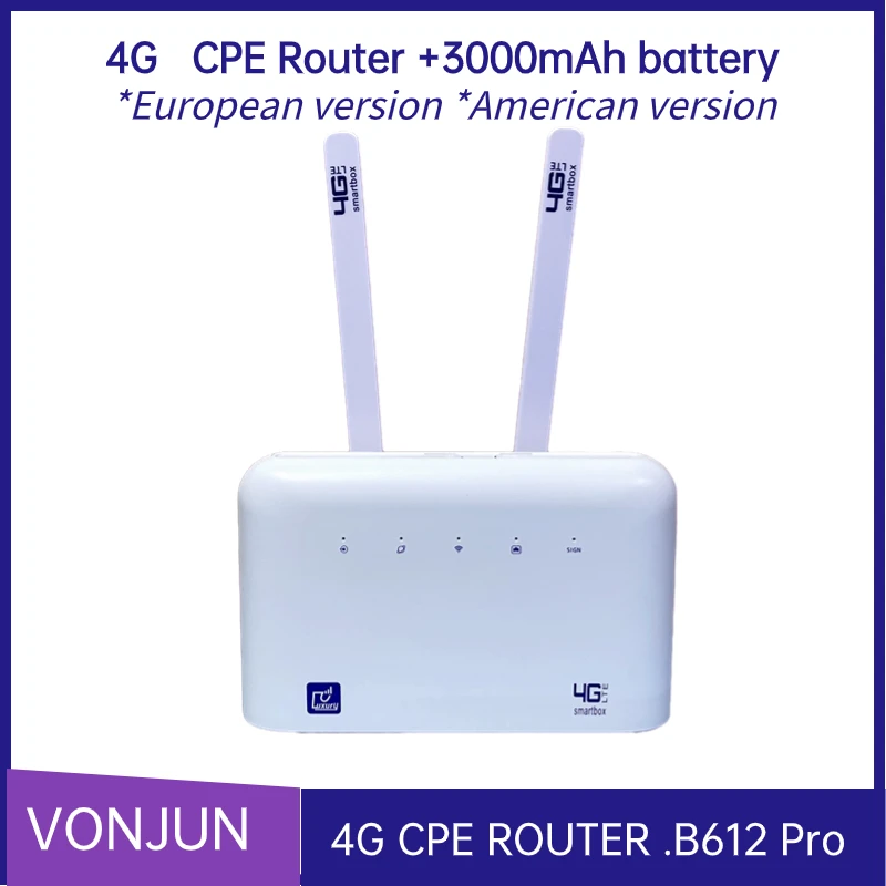 B612 Pro 4G CPE VPN PPOE Router with Battery 3000mAh 4G LTE MIFI Hotspot Mobile WIFI