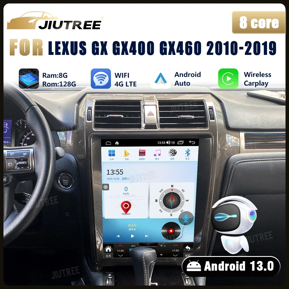 

Android 13 для Lexus GX GX400 GX460 2010-2019, автомобильный радиоприемник, мультимедийный плеер, DVD Automotivo, авто GPS-навигация, Carplay DSP