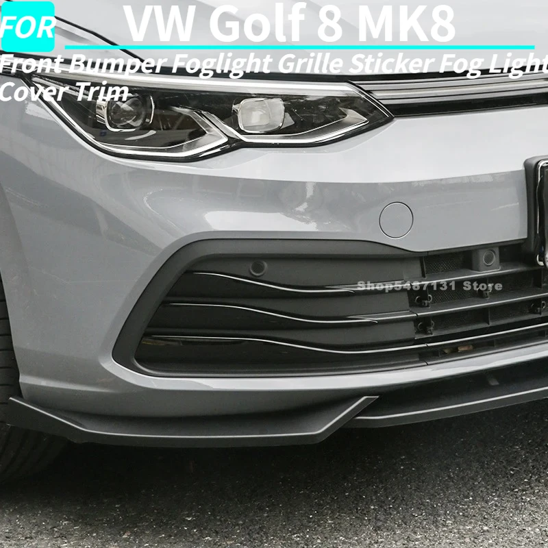 

Car Front Bumper Foglight Grille Sticker Fog Light Cover Trim for VW Golf 8 MK8 Exterior Accessories 2020 2021 2022 2023