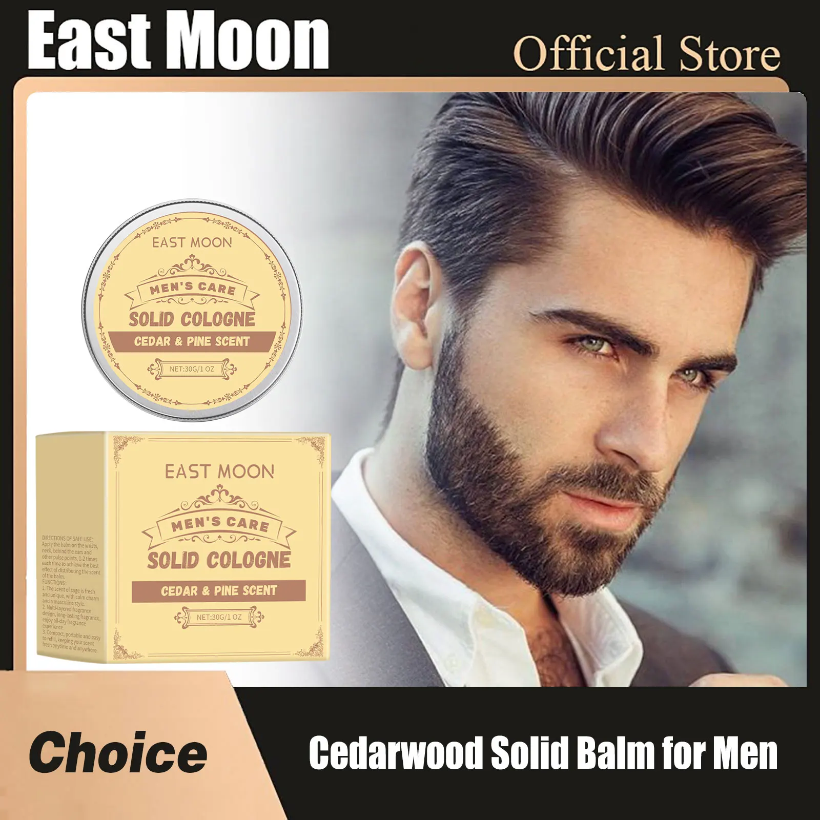 Cedar Wood Solid Balm Long Lasting Freshing Light Fragrance Dating Pheromone Attract Women Men Portable Cologne Solid Perfumes