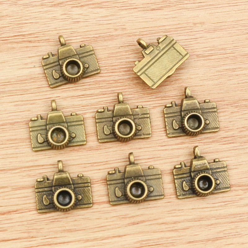 8pcs 15x14mm Charms Camera Antique Making pendant fit,Vintage Tibetan Bronze Silver Plated ,DIY bracelet necklace