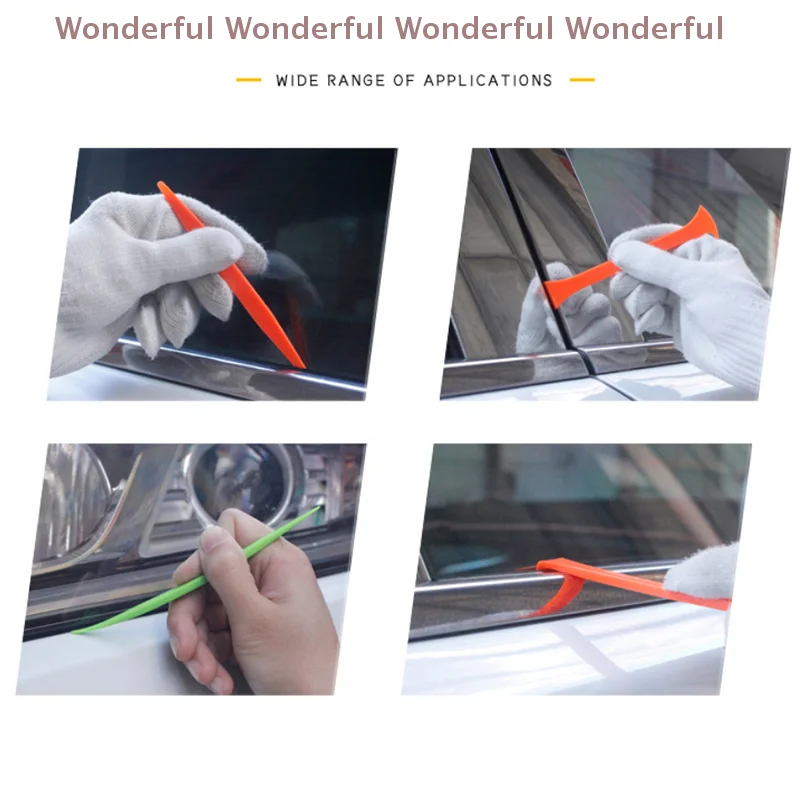 3Pcs Film Cutter Vinyl Car Wrap Tool Micro Stick Squeegee Window Tinting Kit Corner Scraper Curves Slot Tucking Tools