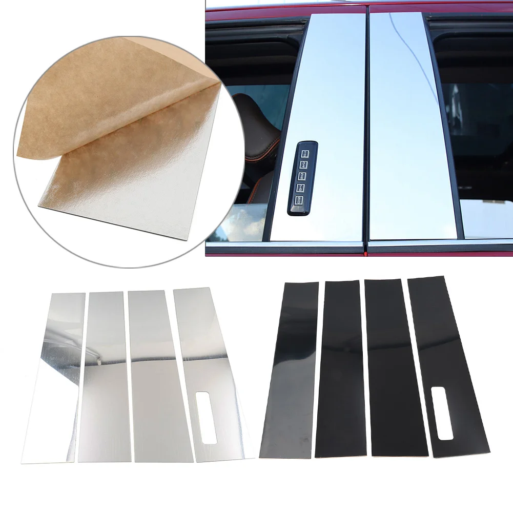 4x Car Pillar Posts Set Door Window Cover Trim Kit For Ford F150 F-150 2015 2016 2017 2018 2019 2020 2021 2022