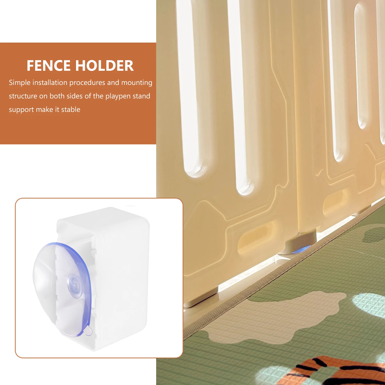 

Universal Playpen Suction Cup Connector Non-Slip Baby Safety Fixing Base for Toddlers Reusable Stabilizer Accessory