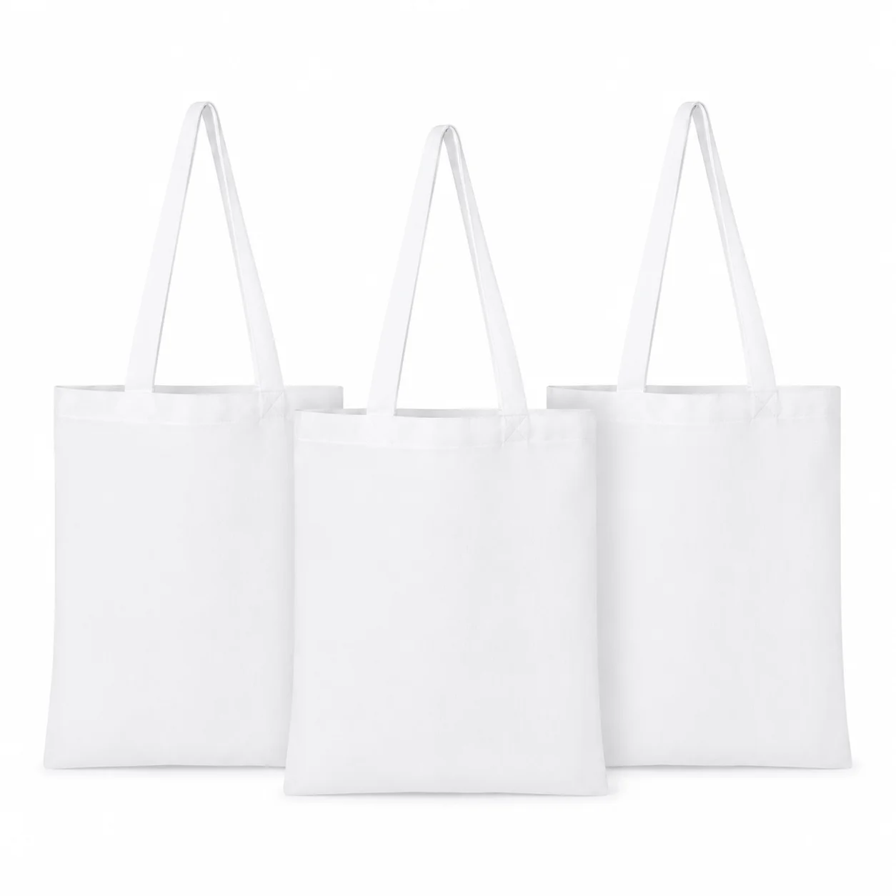 3/6/10PCS Blank Tote Bags for Sublimation Heat Transfer, DIY Craft Shopping Bags for Painting, Printing and Gifts