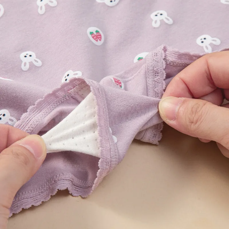 Culotte en Coton Anti-Adorable pour Fille, Sous-Vêtement Doux et Confortable, Imprimé Mignon, Mince et Respirant, pour Bébé de 3 ans et + ans, 3 Pièces