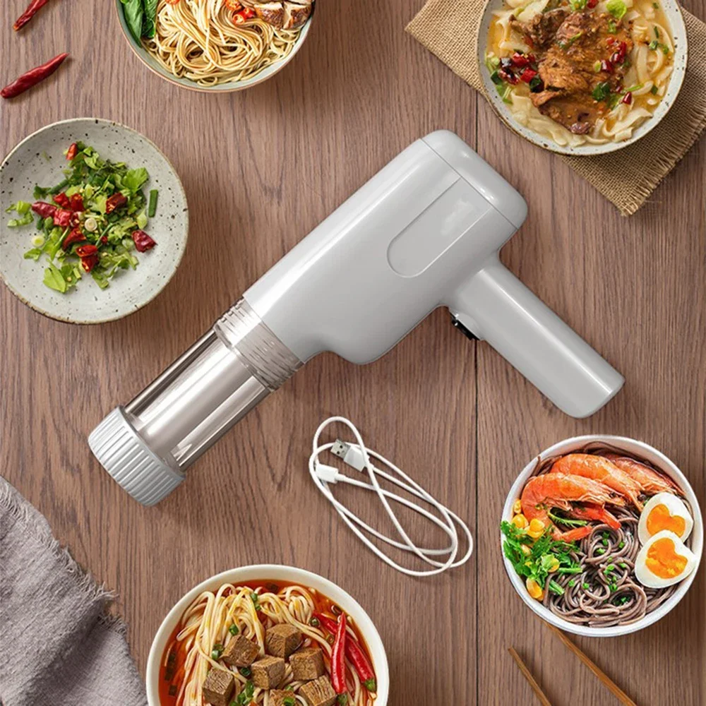 Handheld Wireless  Pasta Noodle Maker Portable 6 Molds Ramen Pasta Making Machine USB Rechargeable Kitchen 라면기계 제면기 파스타