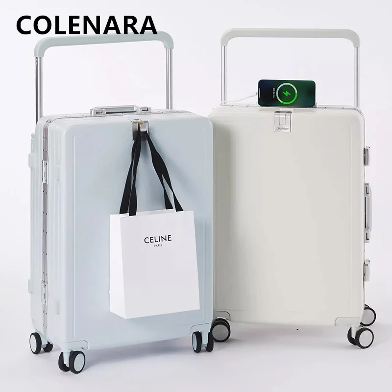 COLENARA Women's Suitcase Large Capacity Trolley Case 20 Inch Student Boarding Box 22