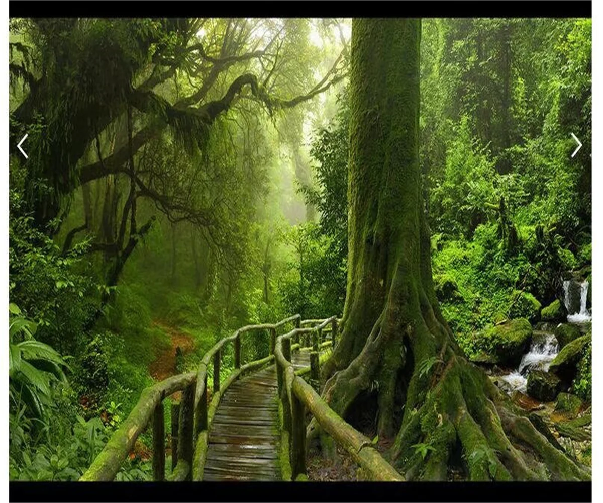 

Customize any size wallpaper Nature landscape bridge water bridge wood photo mural background wall wallpaper for walls 3 d