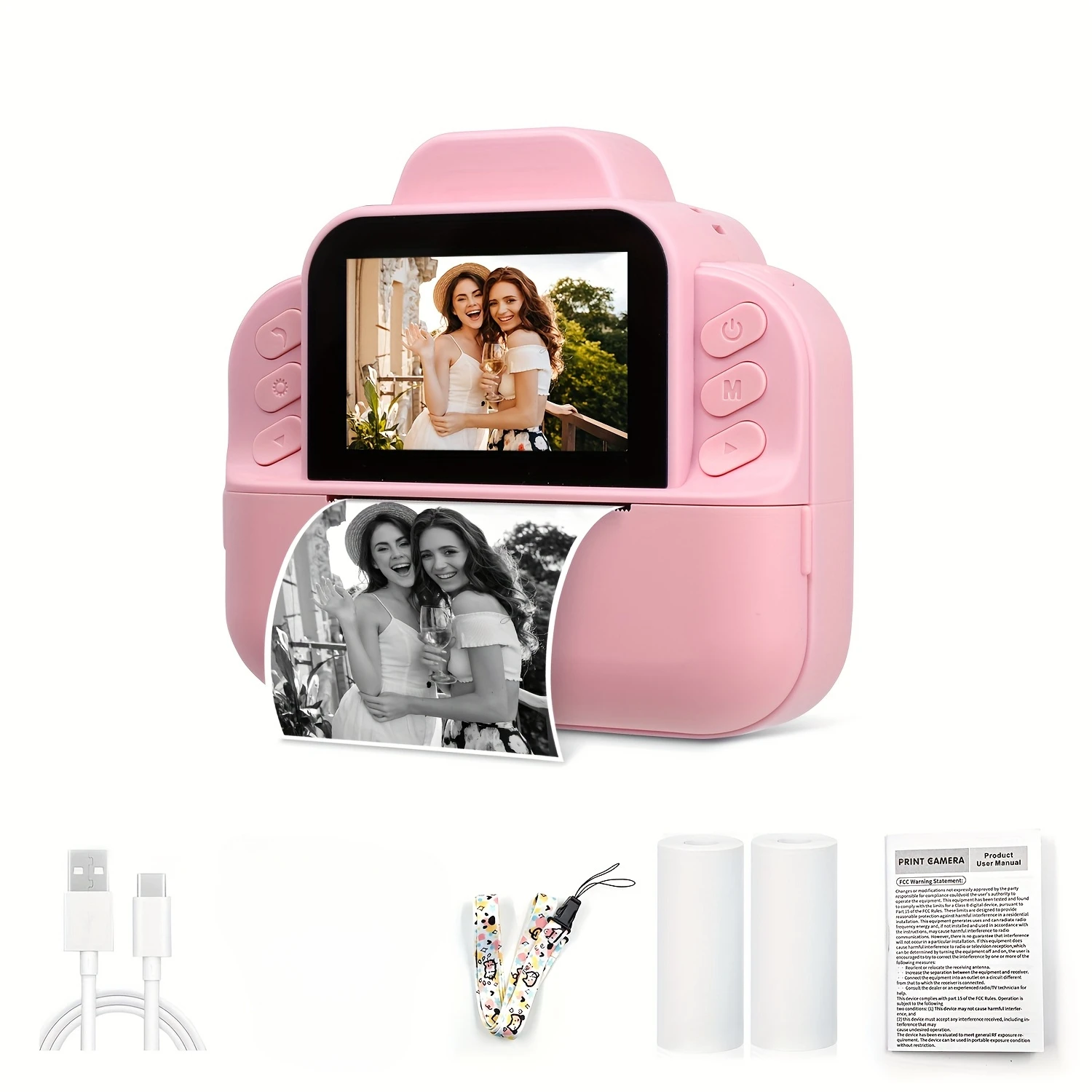 

Цифровая камера с функцией мгновенной печати, встроенная функция самостоятельной печати, мгновенный фотопринтер, питание через USB.