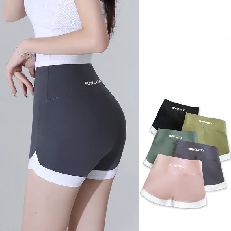 Women Seamless Yoga Shorts Hip Lifting Squat Proof High Elastic Fitness Legging Quick Drying Cycling Running Workout Tight