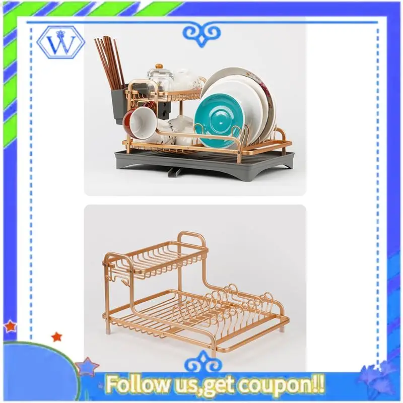 

Easy To Use Stainless Steel Kitchen Drying Dish Rack Sink Drain Holder,Cutlery Drainer Accessories,Storage Plate Organizergold S