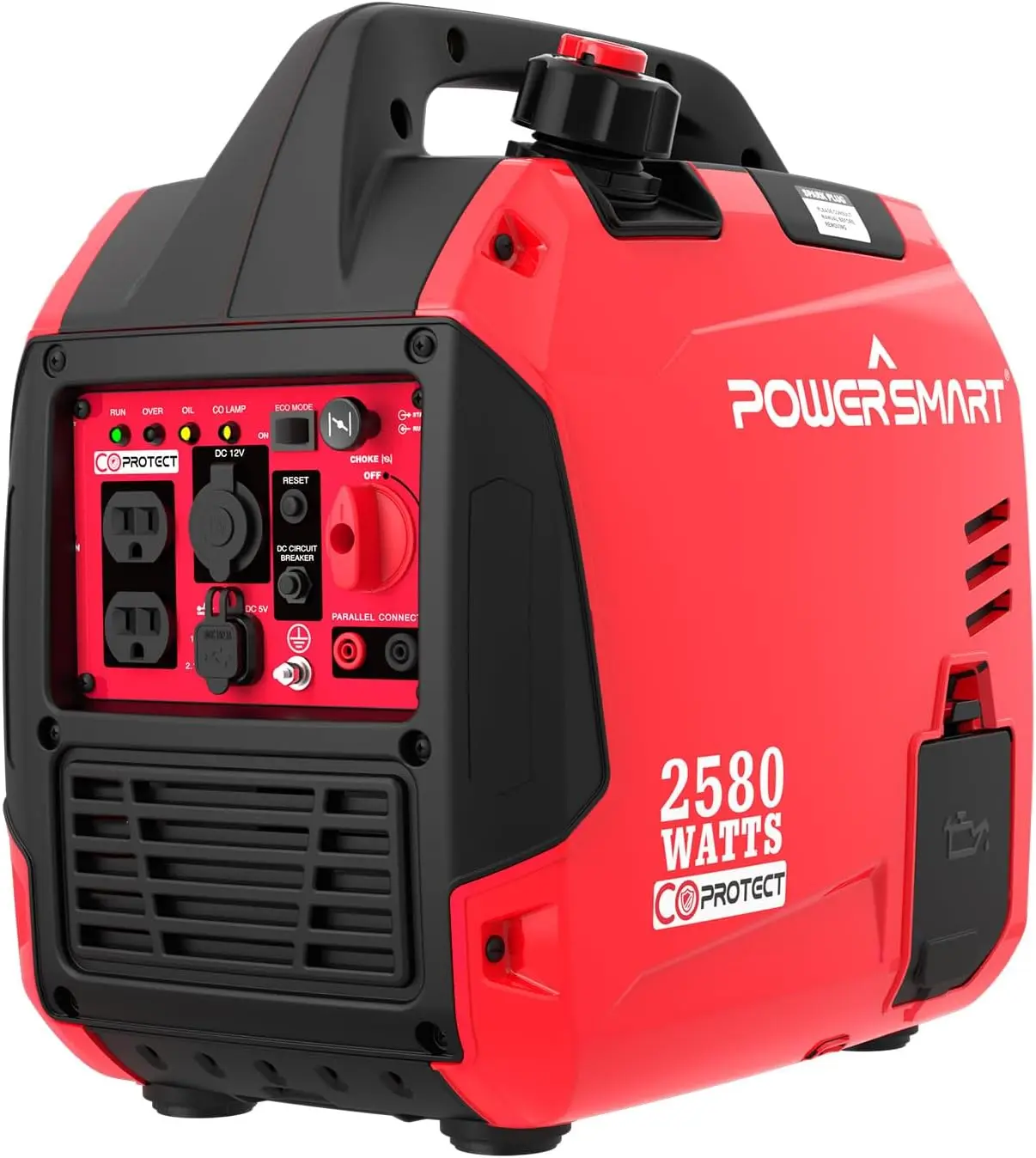 

2580 Watt Gas Powered Portable Generator with Inverter Technology, Co Sensor, Super Quiet, Ultra Lightweight Generator