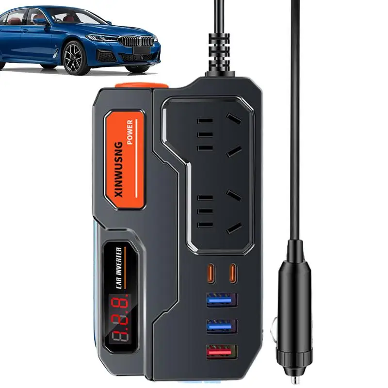 For Refer To Description Vehicle Inverter For Laptop Household Socket Power Conversion 12v24v To 220v Car Plug Adapter Car